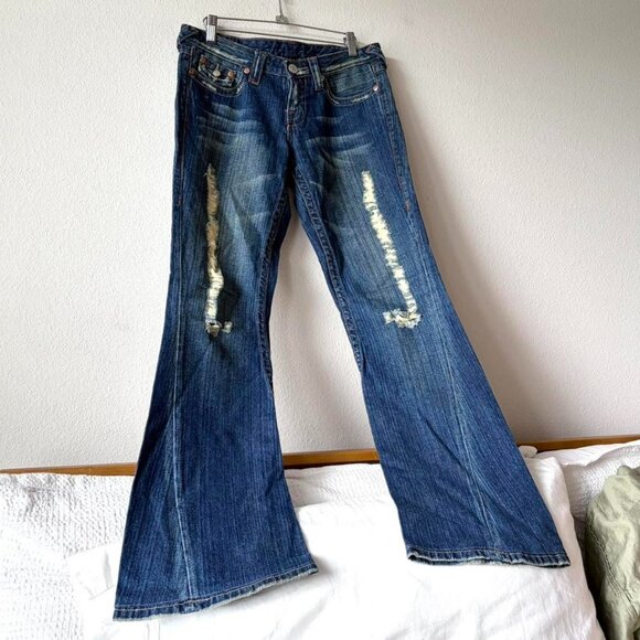 True Religion Jeans made in usa vintage low rise pants women's small - Picture 1 of 6